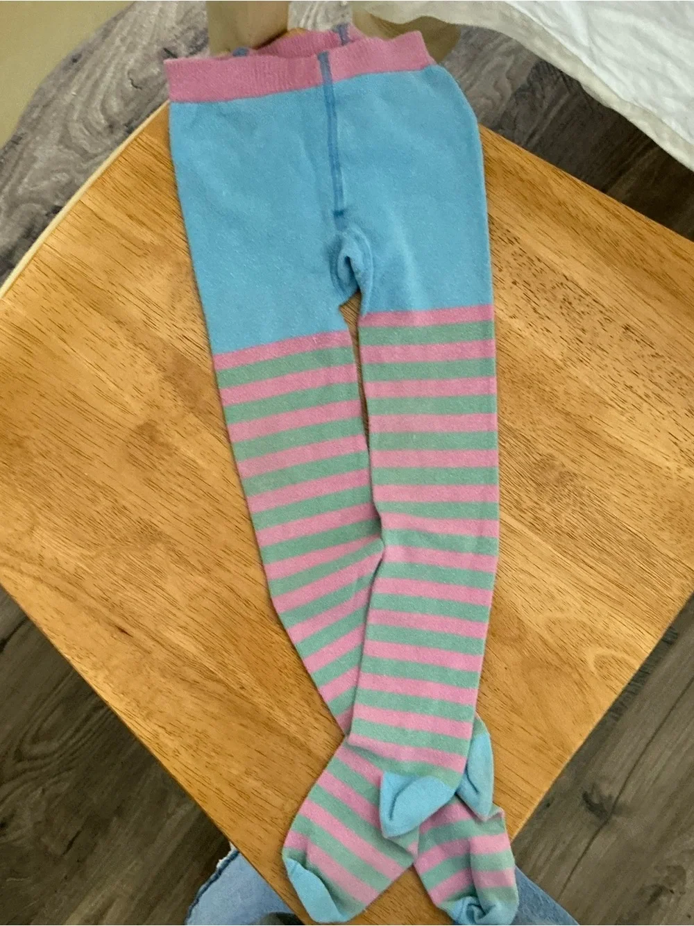 Matilda Jane Blue and Pink Striped Kids Tights